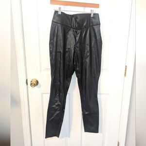 I.N.C. Pleather Faux Leather Black Legging Pants Size 10
